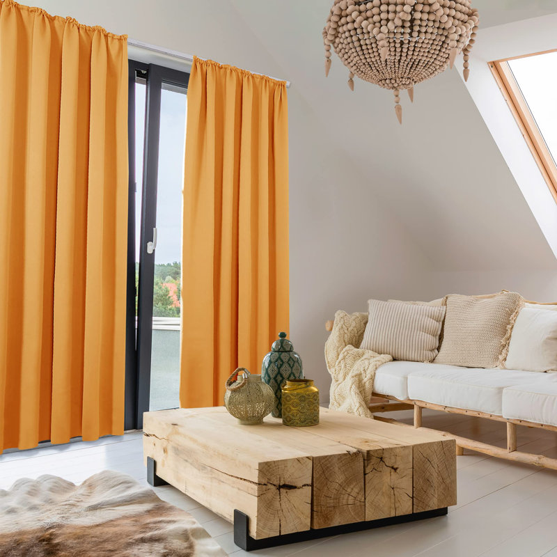 Rance Polyester Blackout Pinch Pleat Curtain Pair, 55cm Width x 290cm Drop