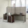 Easy Office 2 Person L-Shaped Desk with Drawers and Panels Cubicle
