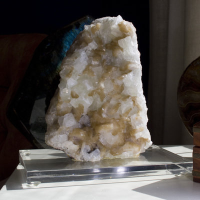 Apophyllite et Stilbite - montés sur pied