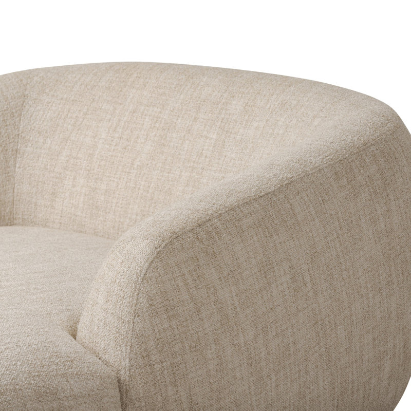 Chaise longue rembourrée Isabela Galilee, Yuma crème 96% polyester / 4% acrylique