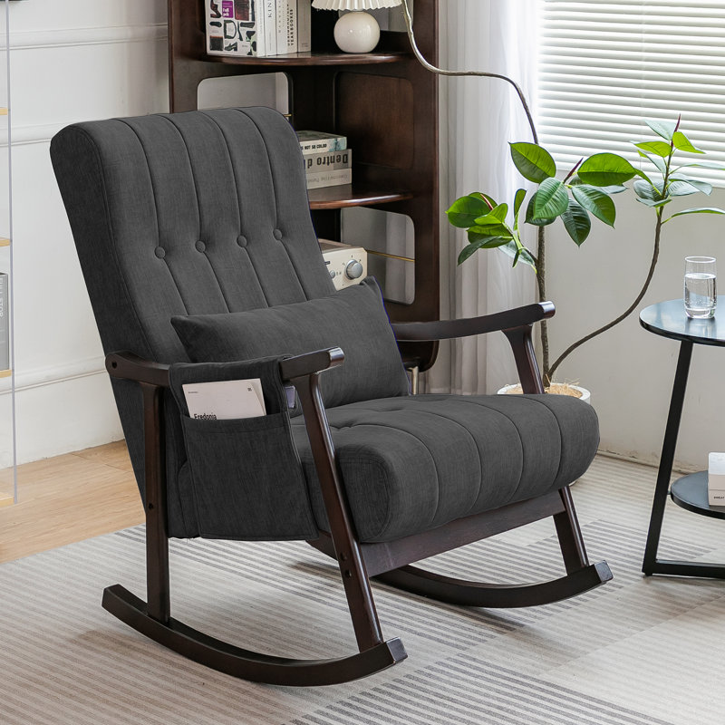 Chaise berçante Kastytis, Gris anthracite