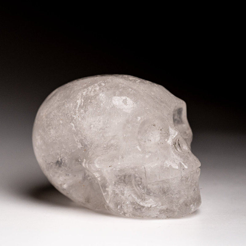 Polished Quartz Skull Carving (129 Grams)