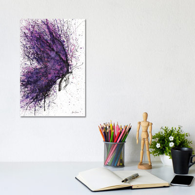 Purple Sky Butterfly by Ashvin Harrison - Print on Canvas