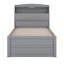 Lit plateforme en bois avec tête de lit à DEL avec rangement et station de charge USB, cadre de lit simple avec lit gigogne et tiroirs-113245980
