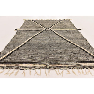 Tapis noir et blanc Nathaniel