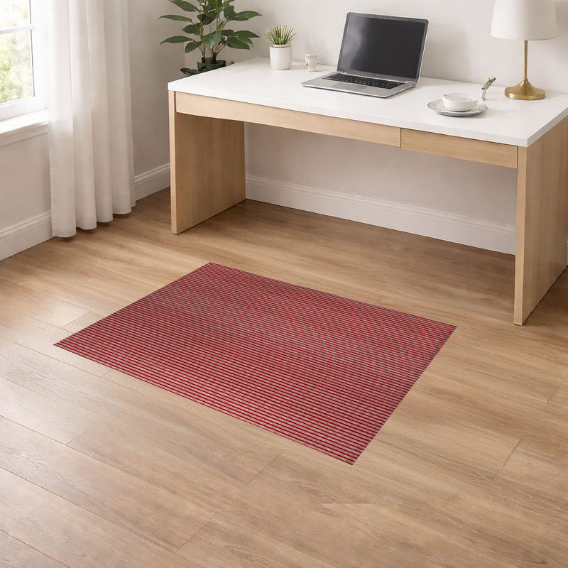 Tapis de bureau Stia, L 72 po x P 48 po, Rouge canneberge