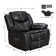 Wide Seating Durable Synthetic Leather Recliner with Massage and Heat Functions