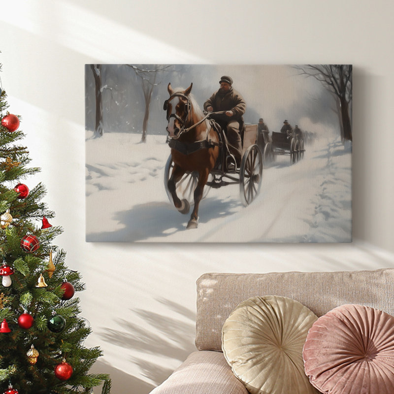 Art des Fêtes de Noël - Toile tendue avec châssis - Série 3-CLXVI, H 32 po x l 48 po