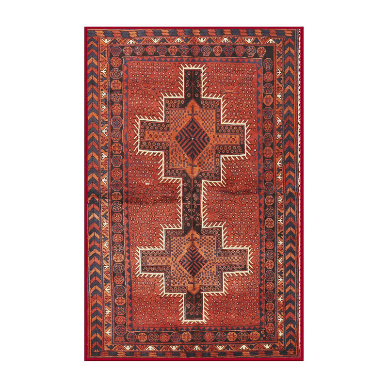 Tapis rouille Plaskitt Southwestern, Rectangle 2 pi x 4 pi