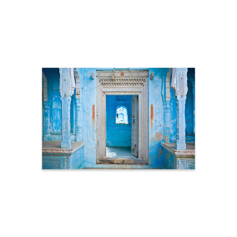 Hamayak, Inde, Rajasthan. "Traditional House Entrance on plastique / acrylique" par Jaynes Gallery, impression