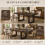 Table de salle à manger extensible Rachell 60"-78" pour 4 à 8 personnes, table rectangulaire de style campagnard avec rallonge amovible et pieds en bois d'hévéa massif-902522886