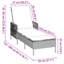 Chaise longue vidaXL gris et bleu marine 21,65 po x 78,74 po x 36,22 po-1647369716