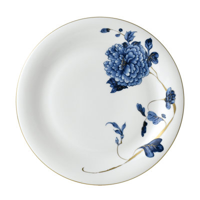 Assiette plate en porcelaine tendre 10,5 po