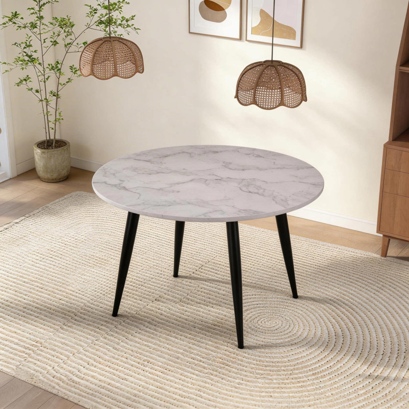 Round Metal Base Dining Table