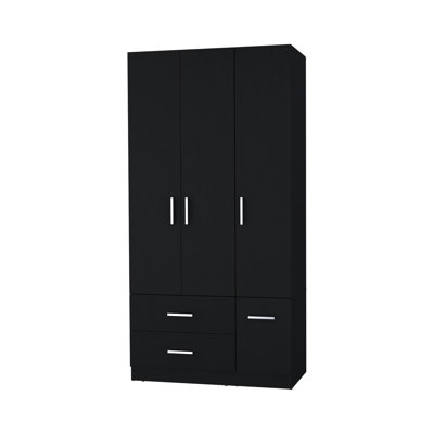 White 4-Door 2-Drawer Armoire