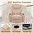 Fabric Rocking Chair with Massage, 360 Degree Swivel Sofa Seat with Drink Holder-1182140343