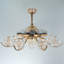 Ventilateur de plafond 52 po en cristal de luxe moderne avec ensemble d'éclairage DEL et télécommande, 6 vitesses, 3 couleurs changeantes, réversible, minuterie