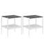 Table basse et tables de bout, ensemble de 3, table en verre trempé avec panneau de fibres à densité moyenne, tables modernes pour le salon-2048643282