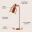 Lampe de bureau 18 po Bulluck
