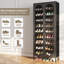Armoire de rangement à chaussures en métal H 67 po avec 8 tablettes réglables-1391042157