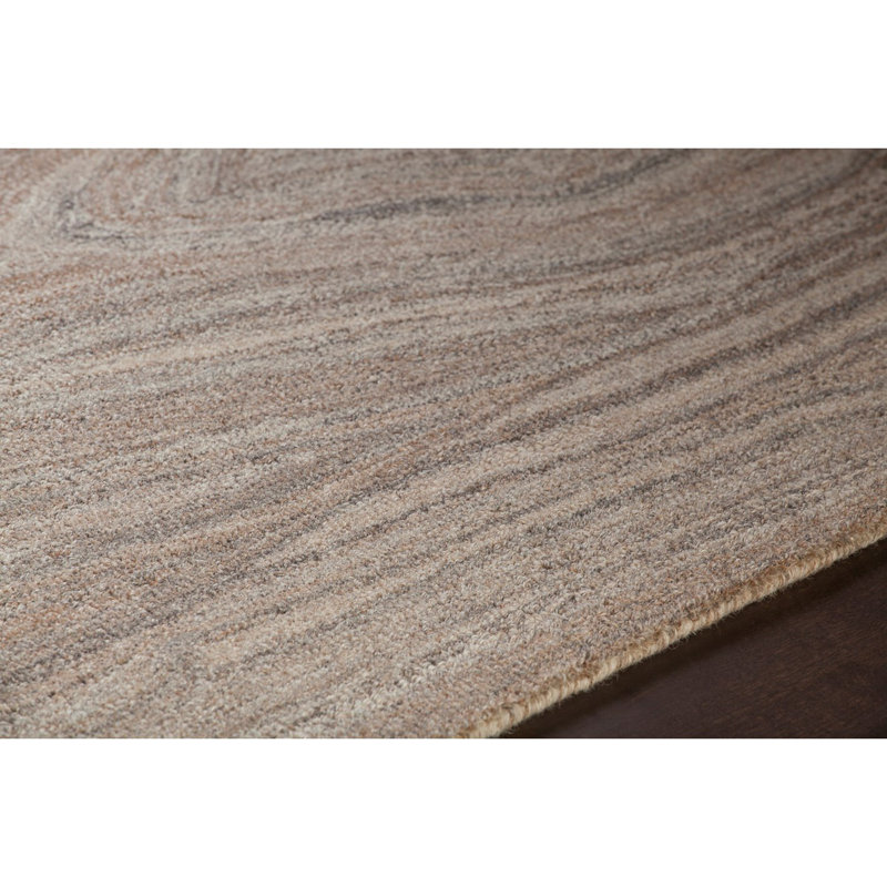 Tapis brun clair / gris touffeté à la main Marinn, Rectangle 9 pi x 13 pi