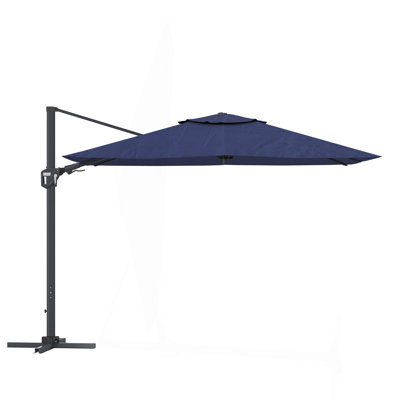 11FT Square Cantilever Patio Umbrella In Navy Blue(Without Umbrella Base)