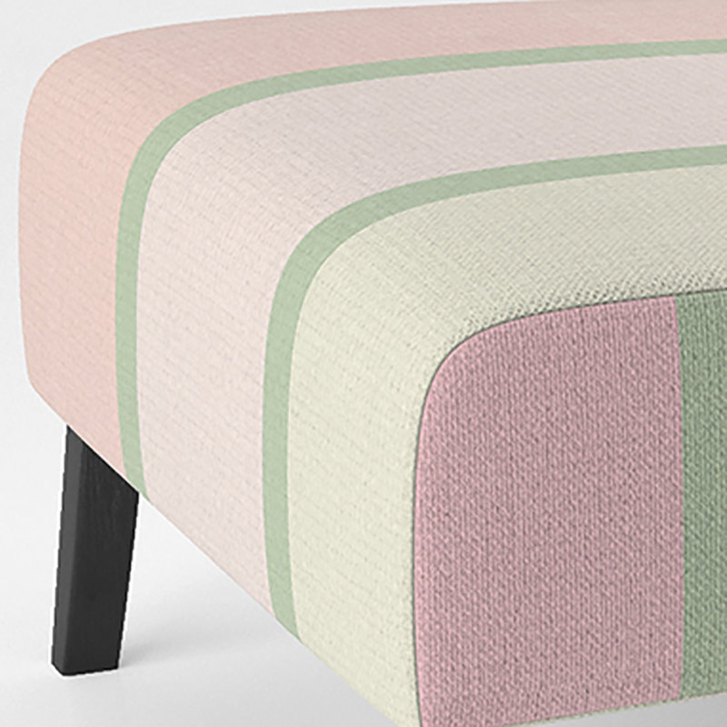 Multicolor Striped Pattern - Upholstered Patterned Accent Slipper Chair