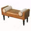 Banc en bois Chester Buffalo, rembourré, beige et brun clair