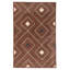 Brown Diamond Flatweave Chenille Rug - 3'6" x 5'6"