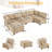 Sectional Sofa U Shaped Modular Couch With Reversible Chaise Modular Sofa Sectional Couch,6- Seat Convertible Sofa,Fit For Living Room-754324907