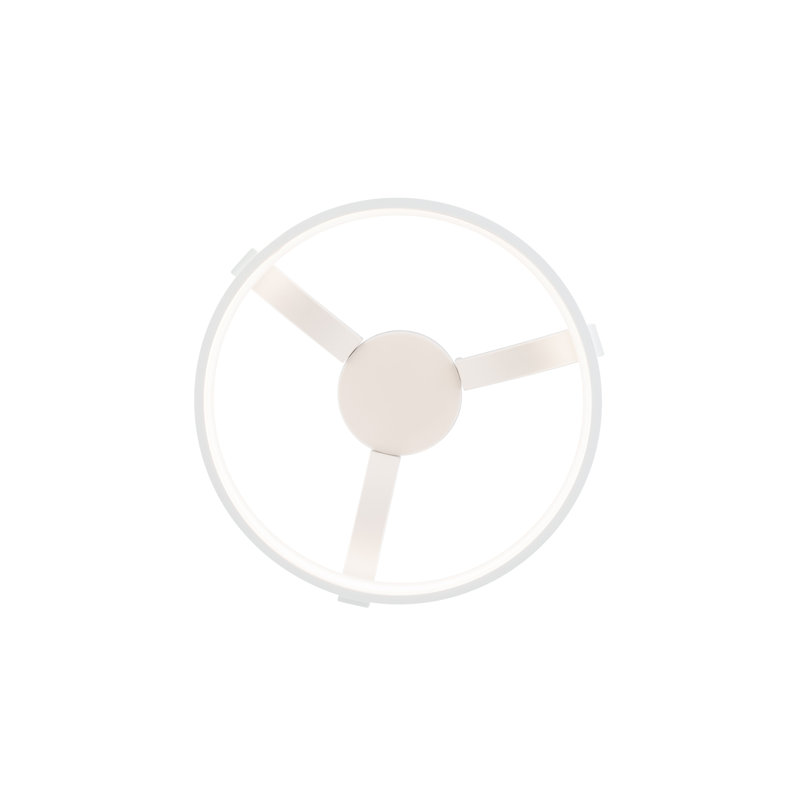 Chaucer 1 - Light LED Semi Flush Mount, White