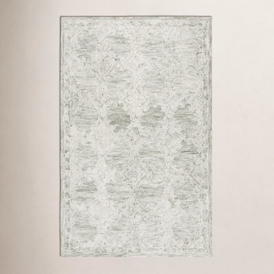 Hand-Tufted Wool Damask Rug