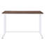 Bureau d'écriture en noyer et blanc avec port USB-589242635
