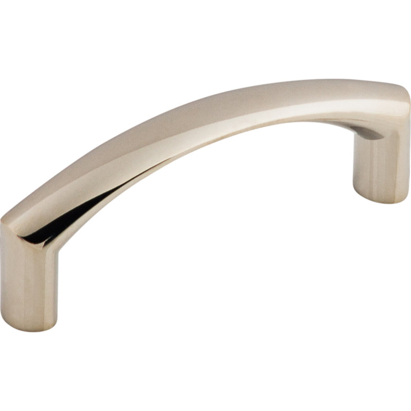 Griggs Bar Pull, Polished Nickel, 3" Center to Center
