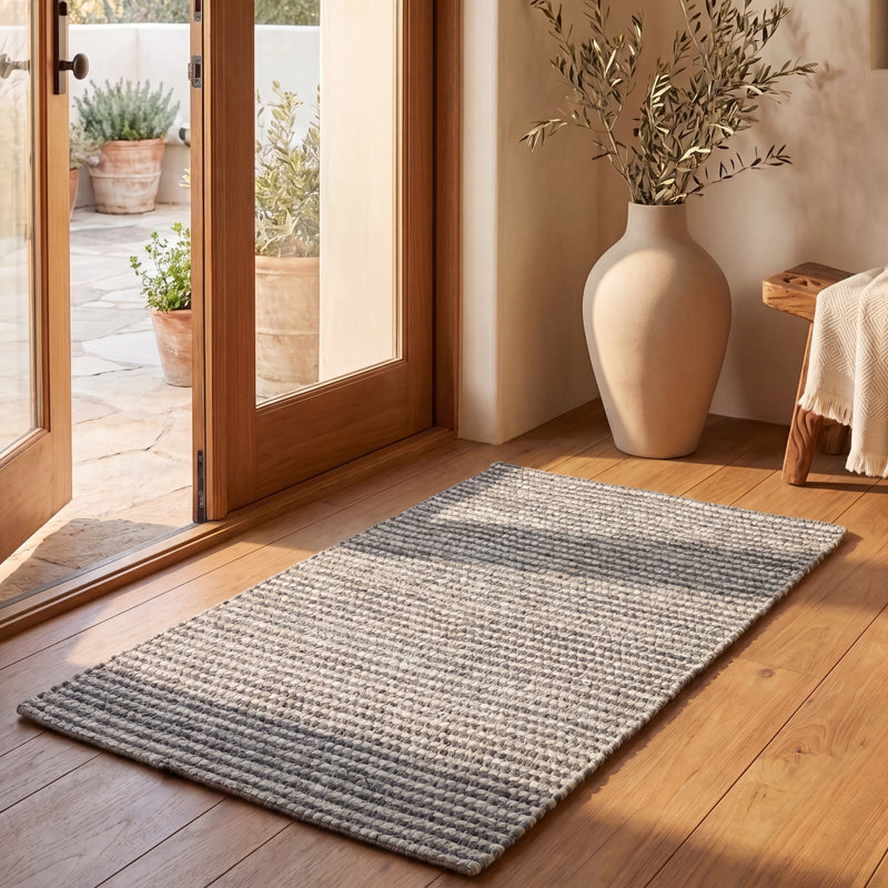 Hand-Woven Geometric Rug Merkley, Rectangle 3 pi x 5 pi