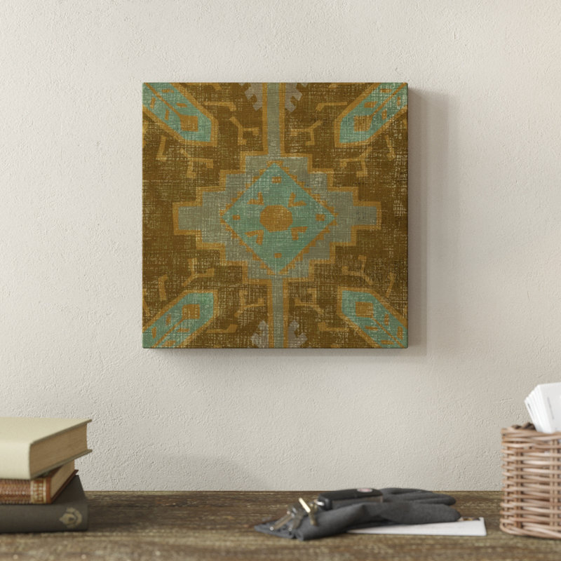 «Western Weave II», peinture sur toile, H 12 po x l 12 po