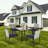 5-Piece Patio Dining Table Sets with Umbrella Hole-972379497
