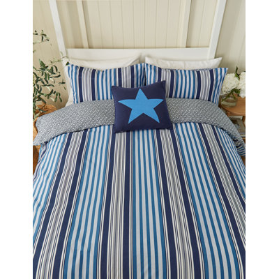Beach House Stripe Cotton Duvet Cover Set