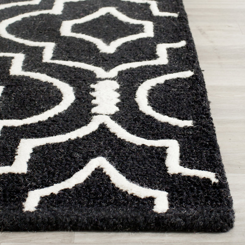 Cannen Hand Tufted Wool Geometric Rug, Runner 2'6" x 6'