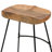 Tiva Handcrafted Backless Barstool, Mango Wood Saddle Seat-1869197541-1869197540