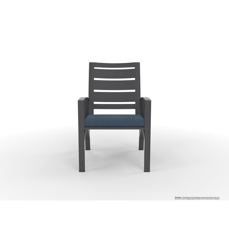 Arc Outdoor Bar Stool, Carbon Black, Surpass Stone