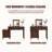 Makeup Vanity with mirror,5 drawers,1 chair