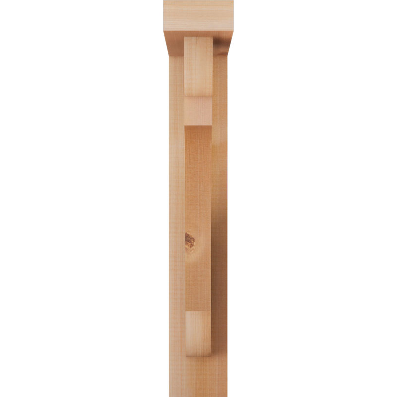 Support de bloc olympique avec entretoise décalée, 22 x 14, Cèdre rouge occidental de l 3 1/2 po (lisse)