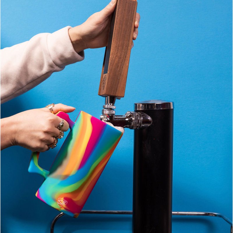 Silipint: Chope à bière: 28 oz - Hippie Hops - Chope à bière en silicone, incassable