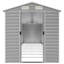 Grande remise de jardin en acier galvanisé gris clair Vidaxl-116118585-116118586
