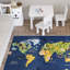 Tapis bleu foncé 3 pi 3 po x 4 pi 11 po Eder