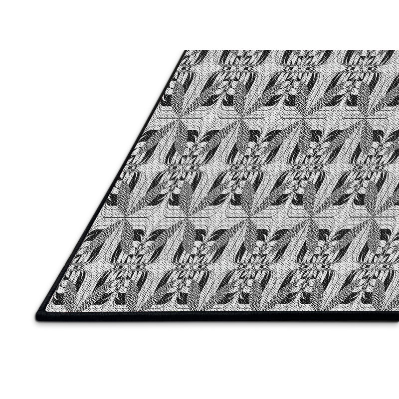 Tapis zone grise à motifs, Rectangle 2 pi x 3 pi