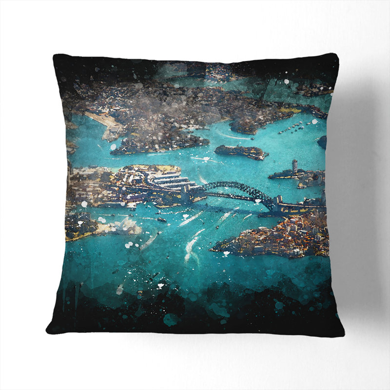 Square Throw Cushion, Black, 55cm H x 55cm W x 20cm D