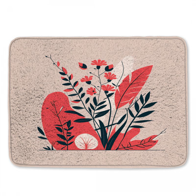 Tapis de bain floral