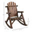 Chaise berçante d'extérieur en bois